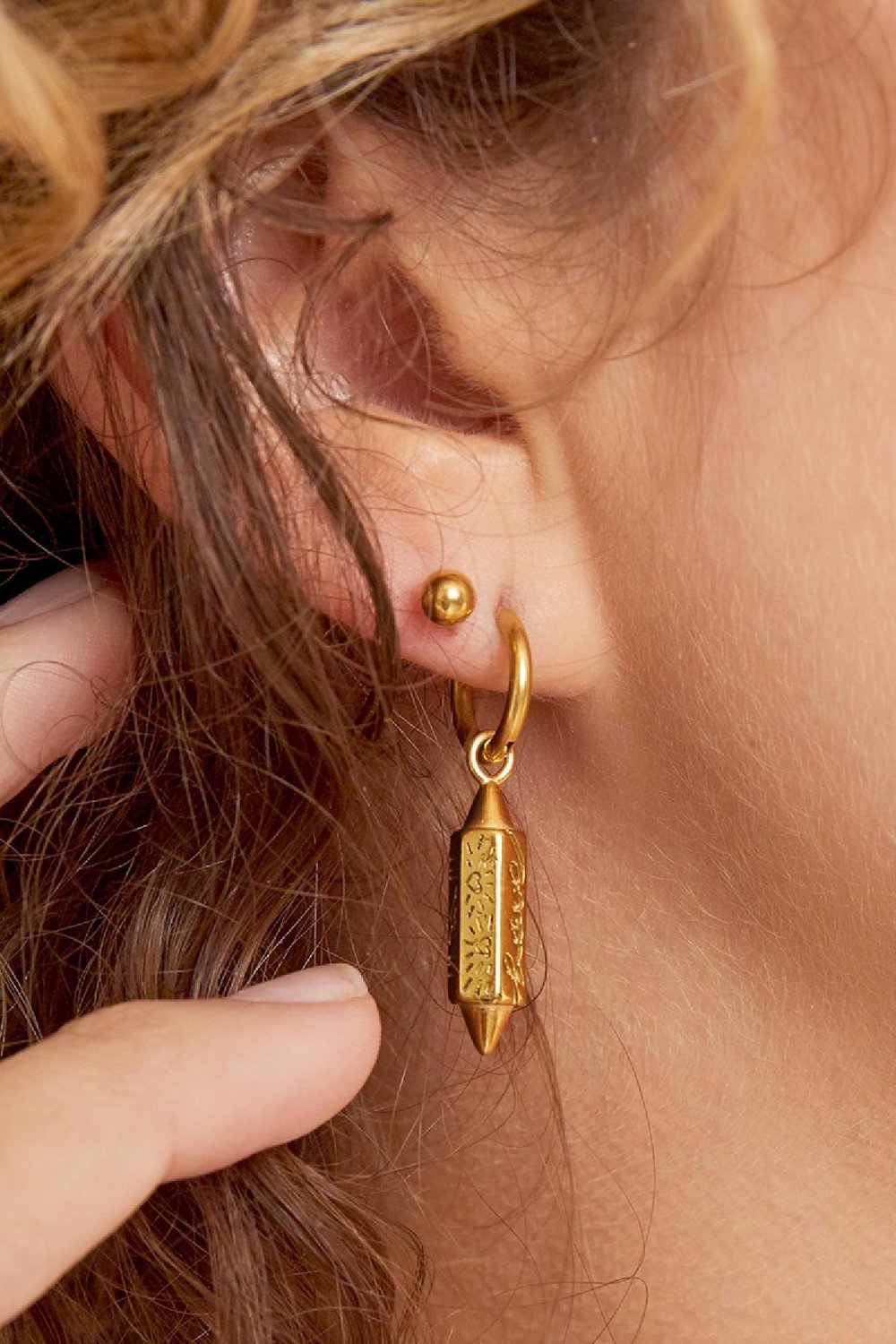 Boucles d'oreilles Love Pendant Argent Argenté Acier inoxydable h5Image2